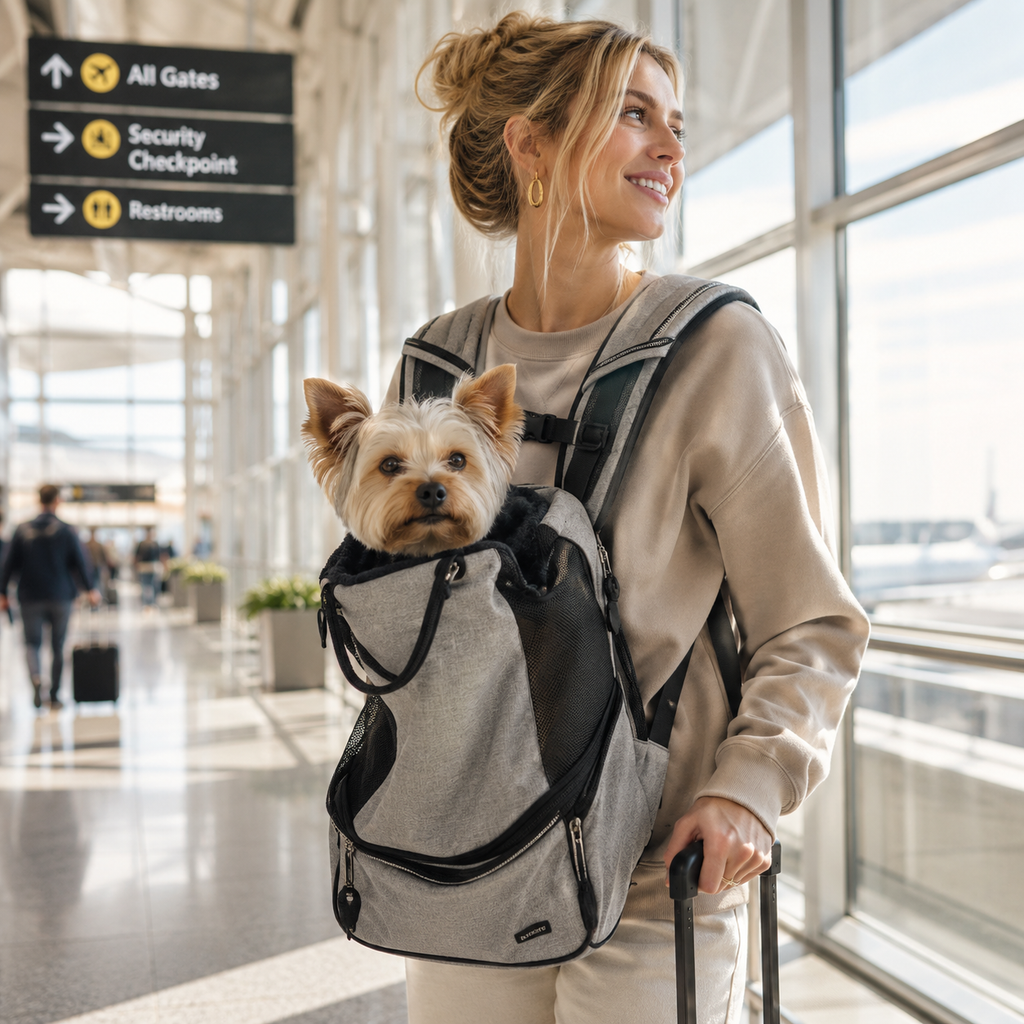 Airline-Friendly Expandable Pet Carrier Backpack — Comfortable Travel for Cats & Small Dogs